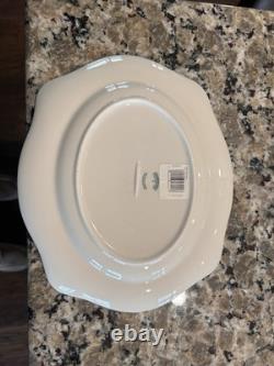 Old British Castles Pink Christmas Oval Platter by JOHNSON BROS