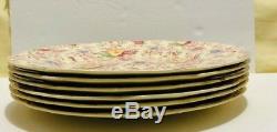 Old English Chintz Pattern Johnson Brother Set of 6 Dinner Plate 10 in Across