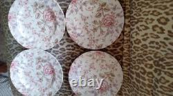 PINK ROSE 20 Piece Lot Setting For 4 Vintage Johnson Brothers Chintz Pink