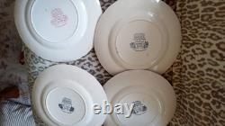 PINK ROSE 20 Piece Lot Setting For 4 Vintage Johnson Brothers Chintz Pink