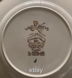 PRICE IS PER PLATE! Wild Turkeys Johnson Bros Dinner Plate 10 5/8