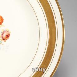 Pareek Johnson Bros England Gold Rim Floral Dinner Plates JB362 1920s Set of 6 B Pareek Johnson Bros England Gold Rim Floral Dinner Plates JB362 1920s Set of 6 B