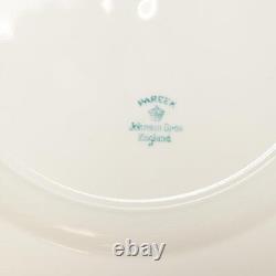 Pareek Johnson Bros England Gold Rim Floral Dinner Plates JB362 1920s Set of 6 B