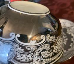 Pareek Johnson Bros. Mirror Lustre Extremely Rare 3 Soup Bowls & Saucers MINT
