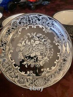 Pareek Johnson Bros. Mirror Lustre Rare Soup Bowls & Drip Saucers Free Shipping