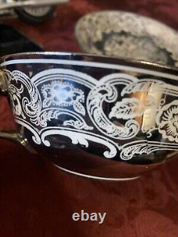 Pareek Johnson Bros. Mirror Lustre Rare Soup Bowls & Drip Saucers Free Shipping