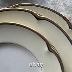 Pareek by Johnson Bros. England Black & Gold Band Gravy Dish, Bowls, Plates 24pc