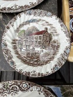 Pennsylvania Fieldstone And Heritage Hall Johnson Brothers Plates. Staffordshire