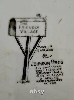 Pristine Johnson Bros. England'FRIENDLY VILLAGE' large 20 oval serving platter