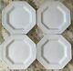 Qty 4 Johnson Brothers Heritage White Octagon Dinner Plates 10 England Lot Of 4