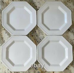 Qty 4 Johnson Brothers Heritage White Octagon Dinner Plates 10 England Lot Of 4