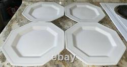 Qty 4 Johnson Brothers Heritage White Octagon Dinner Plates 10 England Lot Of 4