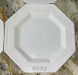 Qty 4 Johnson Brothers Heritage White Octagon Dinner Plates 10 England Lot Of 4