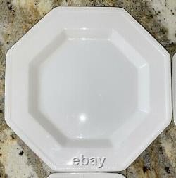 Qty 4 Johnson Brothers Heritage White Octagon Dinner Plates 10 England Lot Of 4