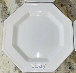 Qty 4 Johnson Brothers Heritage White Octagon Dinner Plates 10 England Lot Of 4