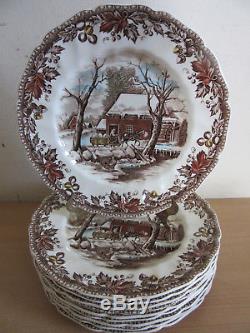 RARE 10 pc Johnson Bros Brothers Country Life 10.75 dinner plates