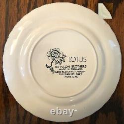 RARE 1979 Johnson Brothers Lotus Ironstone Service for Eight 36 Pieces