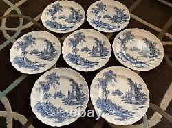 RARE 7 Johnson Brothers (Made in?) THE OLD MILL Dinner Plates, 10