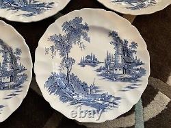 RARE 7 Johnson Brothers (Made in?) THE OLD MILL Dinner Plates, 10