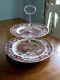 Rare! His Majesty Johnson Brothers Serving Tray, 2 Tier Made/ England Exc+