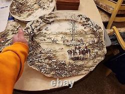 RARE JOHNSON BROS. TALLY HO THE KILL Serving Showcase Platter 20.5 X 16