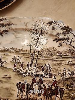 RARE JOHNSON BROS. TALLY HO THE KILL Serving Showcase Platter 20.5 X 16
