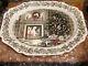Rare Johnson Brothers Merry Christmas 20x16 In Serving Platter