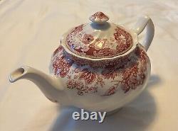 RARE Johnson Bros Strawberry Fair Pink? Teapot & Lid