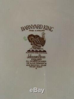 RARE Johnson Brothers Barnyard King Turkey Platter 20 1/4 X 16 LARGE