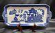 Rare Johnson Brothers Earthenware Willow Blue Large Sandwich Tray 14 Mint