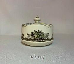 RARE Johnson Brothers Friendly Village ROUND COVERED BUTTER Made in England