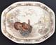Rare Large Johnson Bros Barnyard King Turkey England Oval Serving Platter Nice