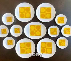 RARE MCM Johnson Bros Snowhite Sahara 13pc Ironstone (Set 4) Mod Op Art 1960s RARE MCM Johnson Bros Snowhite Sahara 13pc Ironstone (Set 4) Mod Op Art 1960s