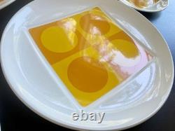 RARE MCM Johnson Bros Snowhite Sahara 13pc Ironstone (Set 4) Mod Op Art 1960s RARE MCM Johnson Bros Snowhite Sahara 13pc Ironstone (Set 4) Mod Op Art 1960s