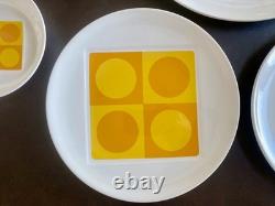 RARE MCM Johnson Bros Snowhite Sahara 13pc Ironstone (Set 4) Mod Op Art 1960s RARE MCM Johnson Bros Snowhite Sahara 13pc Ironstone (Set 4) Mod Op Art 1960s