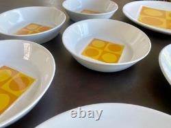 RARE MCM Johnson Bros Snowhite Sahara 13pc Ironstone (Set 4) Mod Op Art 1960s RARE MCM Johnson Bros Snowhite Sahara 13pc Ironstone (Set 4) Mod Op Art 1960s