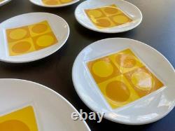 RARE MCM Johnson Bros Snowhite Sahara 13pc Ironstone (Set 4) Mod Op Art 1960s RARE MCM Johnson Bros Snowhite Sahara 13pc Ironstone (Set 4) Mod Op Art 1960s