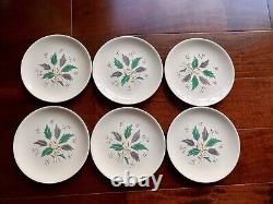 RARE MCM Set of 6 Johnson Bros Sovereign Potters Birkdale Turquoise Salad Plates