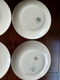 RARE MCM Set of 6 Johnson Bros Sovereign Potters Birkdale Turquoise Salad Plates