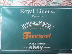 RARE! Tablecloth Oval 60x102 Johnson Brothers Friendly Village -New in Pkg