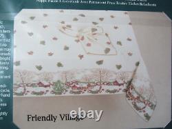 RARE! Tablecloth Oval 60x102 Johnson Brothers Friendly Village -New in Pkg