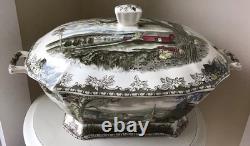 RARE VINTAGE Johnson Brothers FRIENDLY VILLAGE Soup Tureen Rectangle