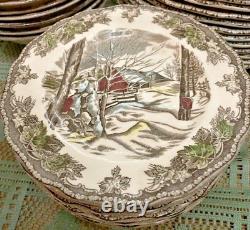 RARE VTG Johnson Brothers Friendly Village Sugar Maple Svc for 12