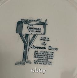 RARE VTG Johnson Brothers Friendly Village Sugar Maple Svc for 12