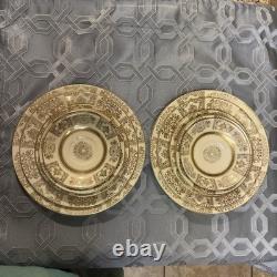 Rare 1920s Vintage JOHNSON BROs Victorian Cream Gold Filigree Service For 2