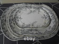 Rare Antique Johnson Bros.'hops' 4 Piece Transferware Platter Set