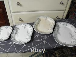 Rare Antique Johnson Bros.'hops' 4 Piece Transferware Platter Set