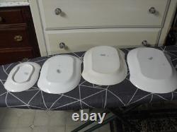 Rare Antique Johnson Bros.'hops' 4 Piece Transferware Platter Set