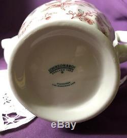 Rare! Elegant' Johnson Brothers England Rose Chintz' Coffee Pot