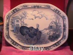 Rare Johnson Brother's Barnyard Kingturkey Platter In Mint Condition